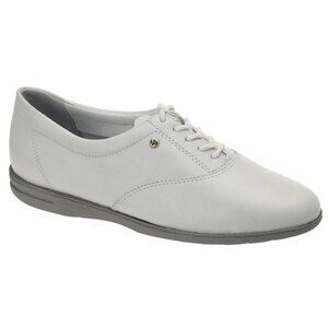 EUC Easy Spirit Motion Leather Oxfords White Gold size 7 Classic